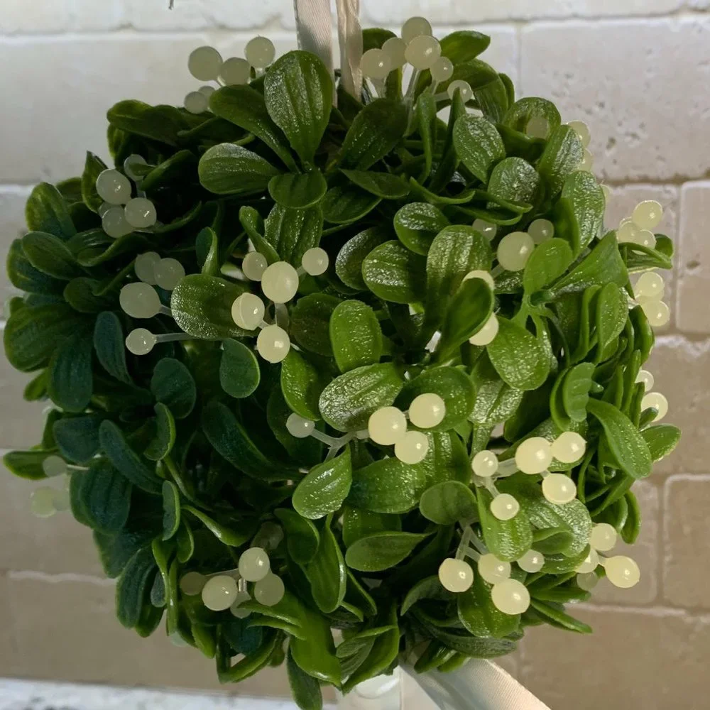 Faux Mistletoe hanging ball